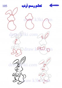 كيفية رسم أرنب