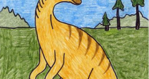 ارسم ديناصور خطوة بخطوة