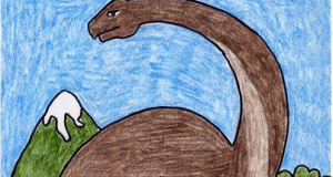 تعلم رسم ديناصور