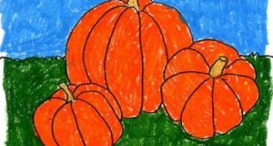 رسم يقطينة خطوة بخطوة