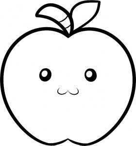 رسم تفاحة للاطفال