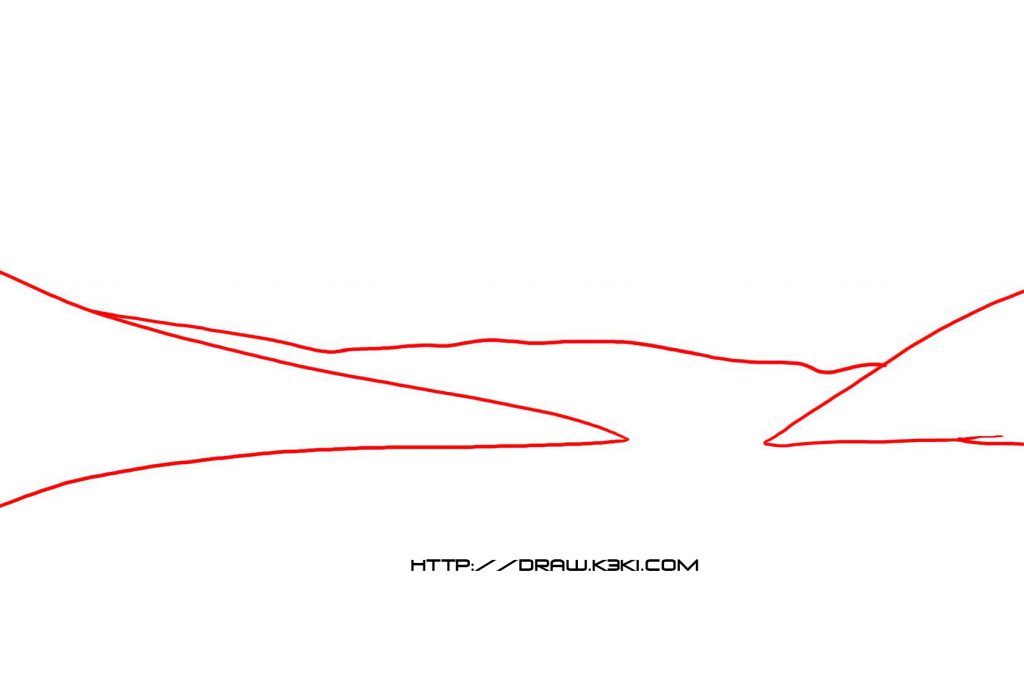 رسم جبل مع منظر طبيعي