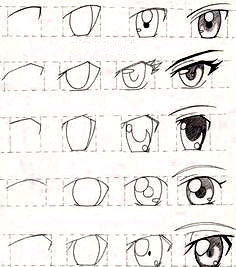 رسم عين المانغا رسم الانمي تعلم الرسم