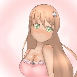 فتاة الانمي الشقراء