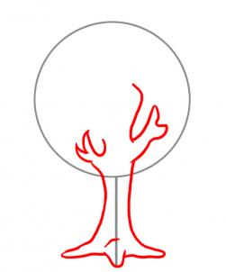 رسم شجرة بالخطوات كيفية رسم شجره موقع تعيلم الأطفال الصغار الرسم