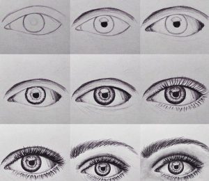 تعلم رسم عيون بخطوات سهلة وبسيطة تعلم الرسم
