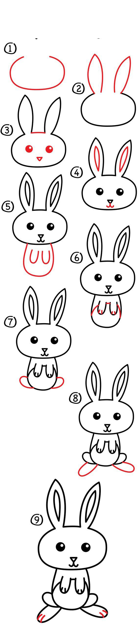 الرسم للاطفال كيفية رسم أرنب خطوة بخطوة بسهولة تامة تعلم الرسم