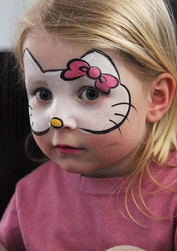 رسم على الوجه بسيط للاطفال بنات