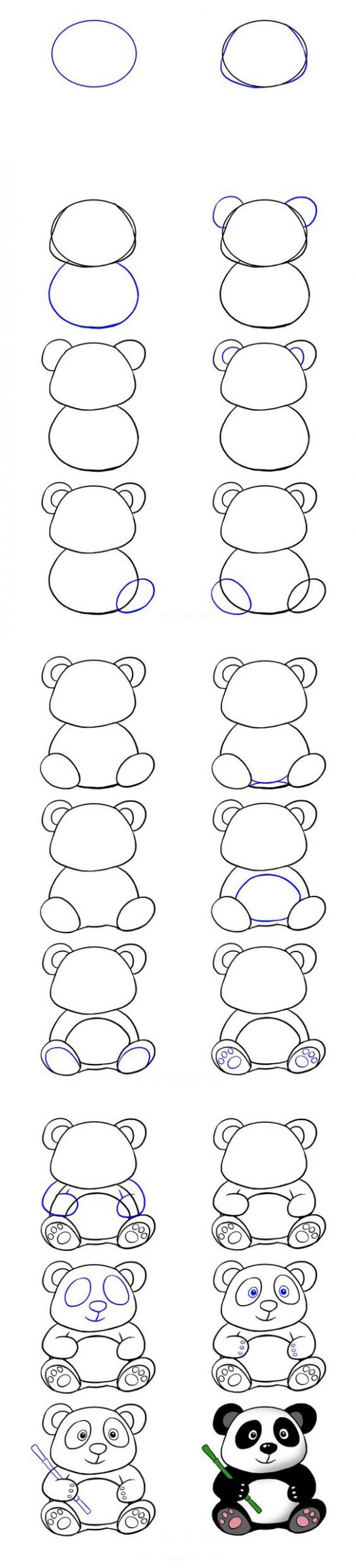 Draw Panda Step by Step