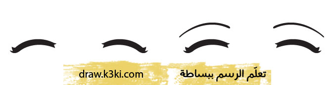 رسم عيون أنيمي سعيدة