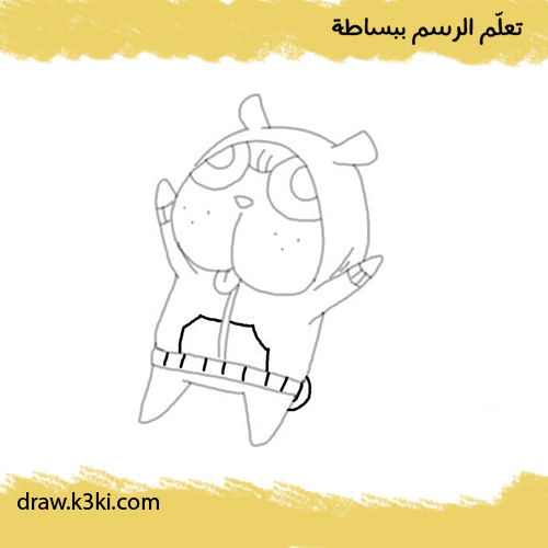 ارسم كلب انيمي بالخطوات