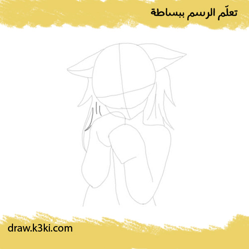 خطوات رسم فتاة أنيمي