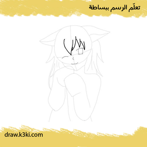 خطوة بخطوة رسم فتاة انيمي