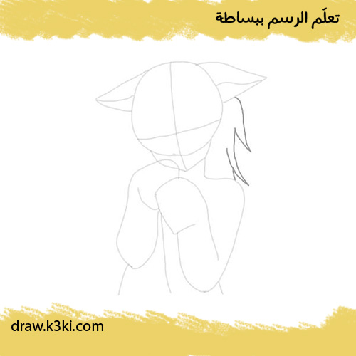 تعليم رسم فتاة الأنيمي بالخطوات