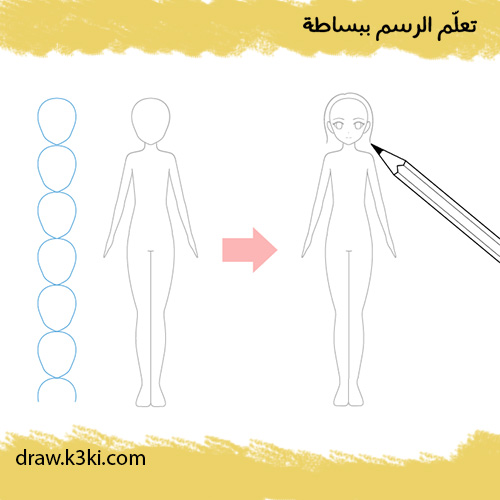 خطط لرسمك وارسم من حجم أكبر إلى أصغر